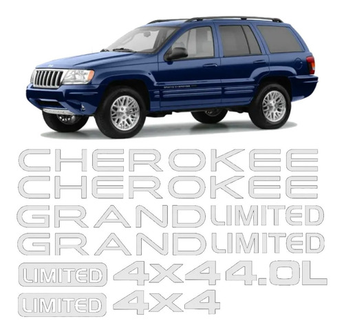 Kit Adesivos Grand Cherokee Limited 4x4 4.0l Grchk