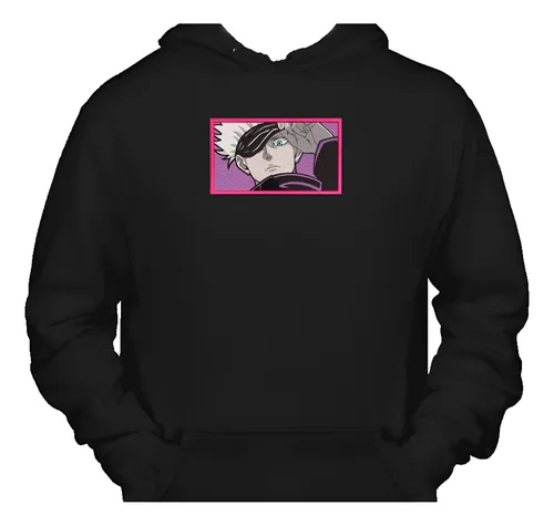 Satoru Gojo - Poleron Canguro - Diseño Bordado - Jujutsu Kaisen