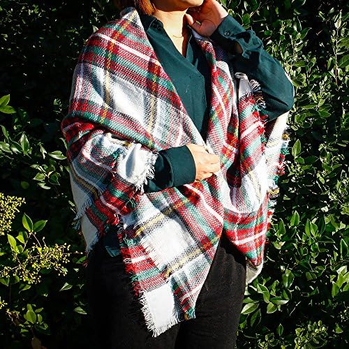 Oct17 Bufandas A Cuadros Para Mujer Pashmina Tartan Wrap Man