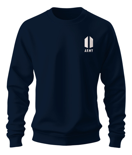 Sudadera Sweater Bordada Logo Bts Army Boy Band Fandom K-pop