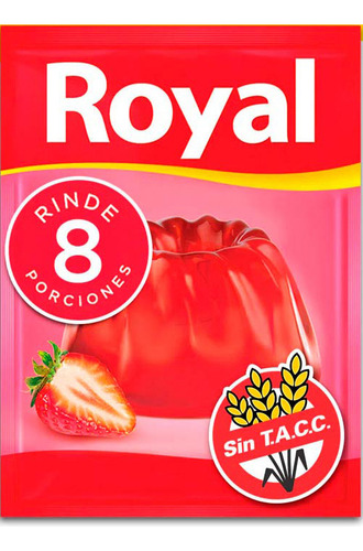 Gelatina Frutilla 40 Gr Royal Gelatinas