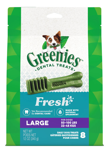 Greenies Large Natural Dental Care Dog Treats Sabor Fresco, 