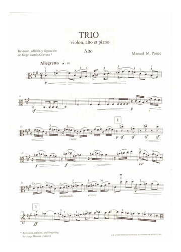 Trio Violon, Alto Et Piano / Trio Para Violín, Viola Y Piano