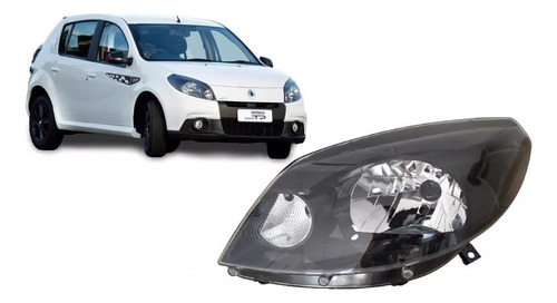 Optica P/ Renault Sandero Gt 2011 2012 2013 2014 Negra