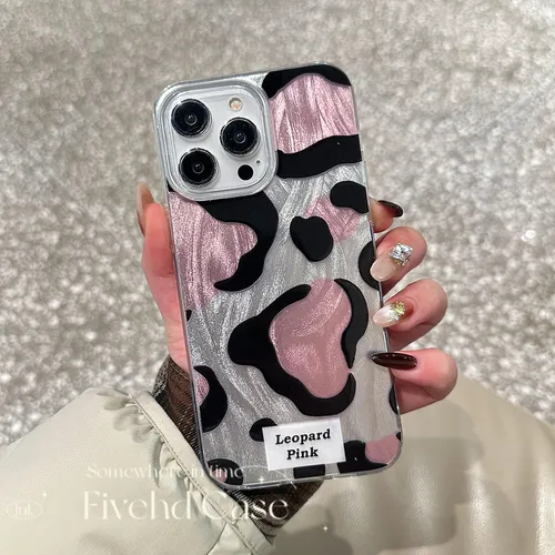 Carcasa Ins Trendy Chic Con Diseño De Leopardo Rosa Para Oppo A16 A15 A17 A1