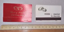 Comprar Lote 2 Antiguas Cajitas Fosforos (llenas) Casamientos Dec 70