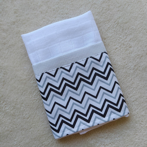 Kit 3 Fraldinhas De Boca Bebê Zigzag Pronta Entrega