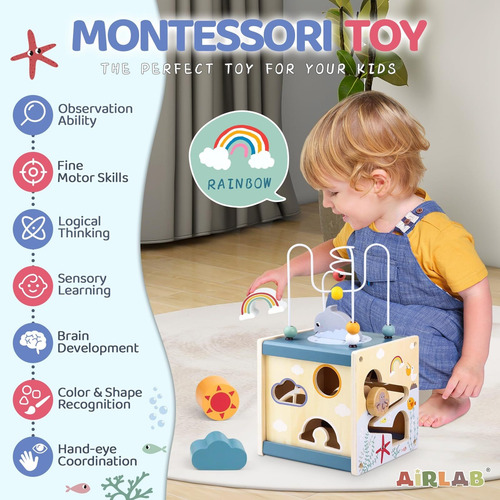 Cubo Actividades Bebe 1 Año Regalos, Juguetes