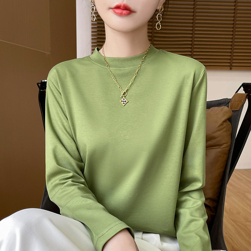 Camiseta De Algodón Para Mujer Ni Meng Jiao De Manga Larga L