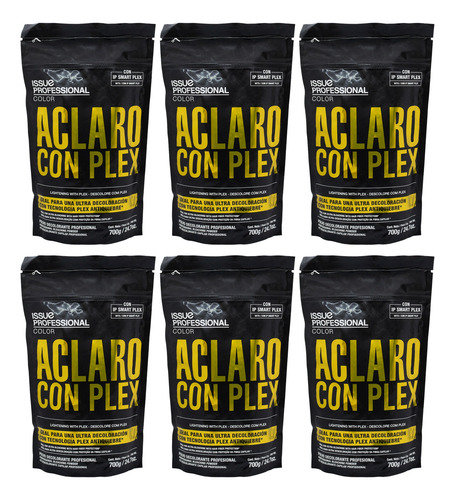 Issue Aclaro Plex X6 Polvo Decolorante Antiquiebre 700gr 3c