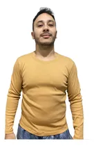 Comprar Remeras Basica Hombre Algodon Peinado Mangas Largas Lisas