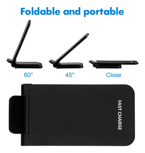 Cargador Inalámbrico Universal Portatil Carga Rápida 15w Cable