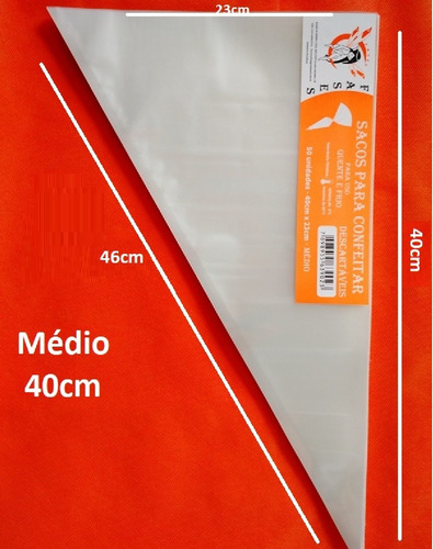 Imagem 2 de 3 de Saco Confeitar/manga Descartavel -40cm- Médio Com 100und