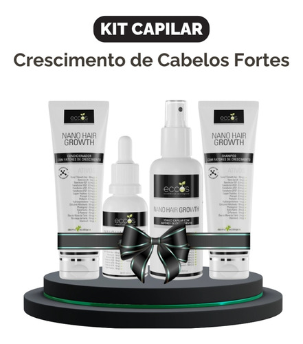 Kit Nano Capilar Crescimento Cabelos Fortes Completo - Eccos
