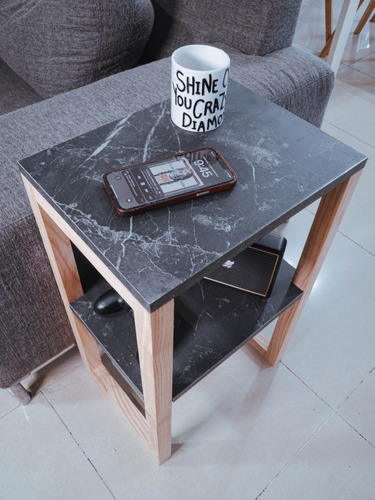 Mesa De Arrime, Organizador, Consola Black Minimal Deco