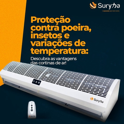 Cortina De Ar Suryha 120cm Com Controle 80001.002 220v