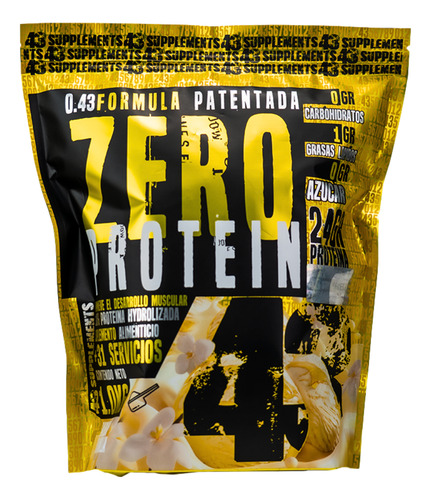 Proteína Zero Hidrolizada 43 Supplements Bolsa 1kg Con Bcaas
