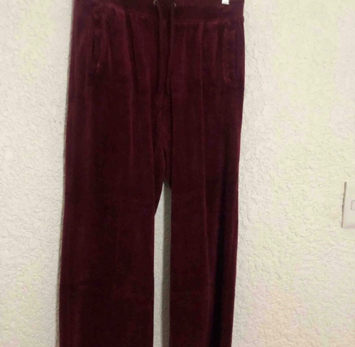 Pants Completo Terciopelo Vino Lisa Ech (Usado)