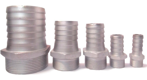 Acople Macho 1 1/2 Pulgadas En Aluminio X 6 Unidades