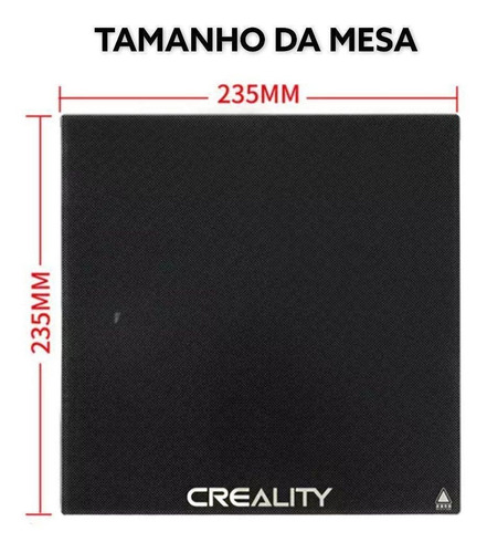 Imagem 4 de 9 de Base Vidro Temperado Creality Ender 3 - Tempered Glass Bed