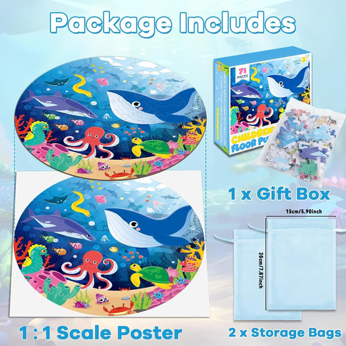 22.8 Pulgadas Jumbo Puzzle De Suelo Para Niños Under The ...