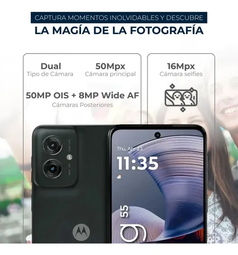 Celular Motorola Moto G55 5g 256gb/8gb Blk + Watch 5 Active