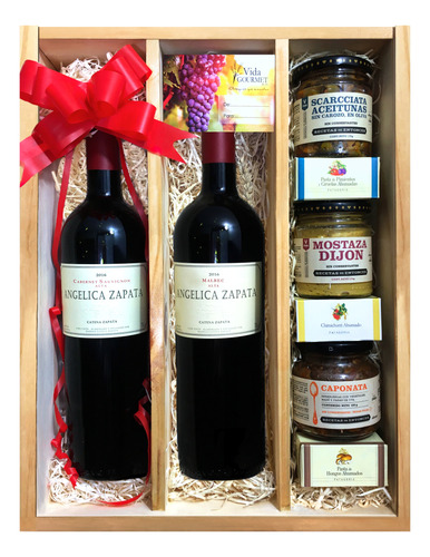 Caja Vino Regalo Personalizado Estuche De Madera Angelica