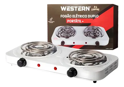 Fogão Cooktop Elétrico Western FG2000 2 Bocas Portátil 2000w