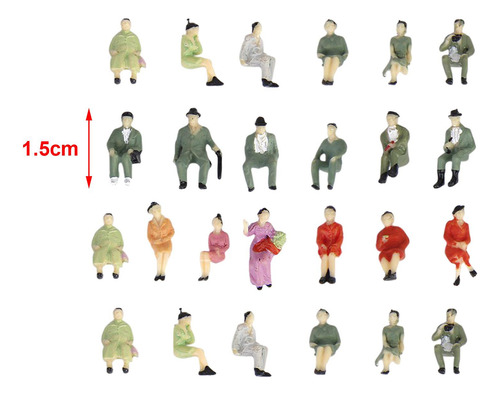 2 X 25x Escala Ho 1:87 Figuras, Passageiro De Rua Do Sentar