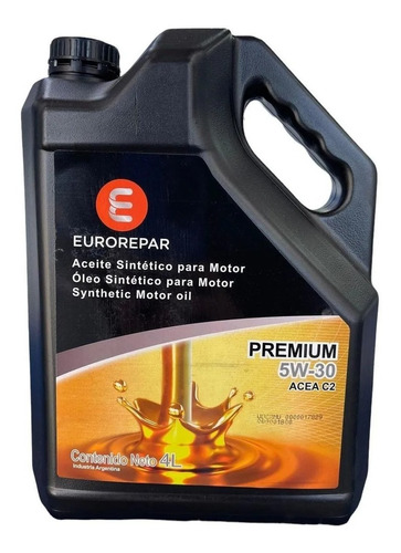 Aceite De Motor Eurorepar 4 Litros 5w 30 Sintetico 