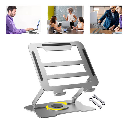 Soporte De Aluminio Ajustable Notebook Computadora Portátil