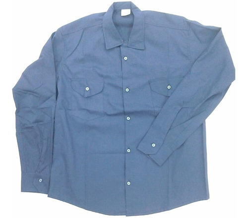 Imagen 1 de 7 de Camisa De Trabajo Antiácida Tela Grafil Azulino 38al46