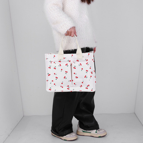 I Bolso De Mano Con Estampado De Cerezas For Mujer, Con