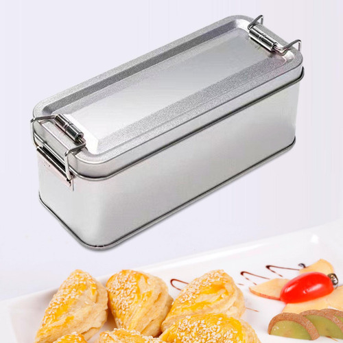 2 Paquete De 2-4 Cajas De Lata De Metal Con Tapa, 2 Piezas