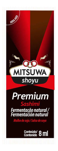 Molho Shoyu Sachê 8ml Mitsuwa Premium  - Pact C/ 50 Unid.