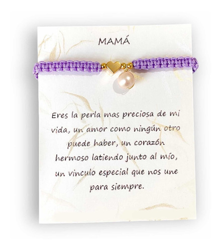 Pulsera Día De Las Madres Corazón Perla Mamá Regalo 10 Mayo