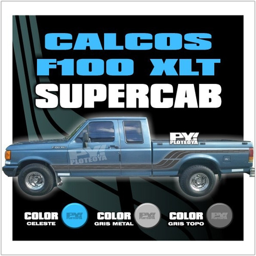 Calco Franja Ford F100 Xlt Supercab - Calcomania Ploteoya!