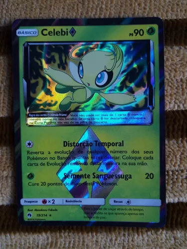 Carta Pokémon Lendário Celebi Vmax Original Pt + 50 Cartas