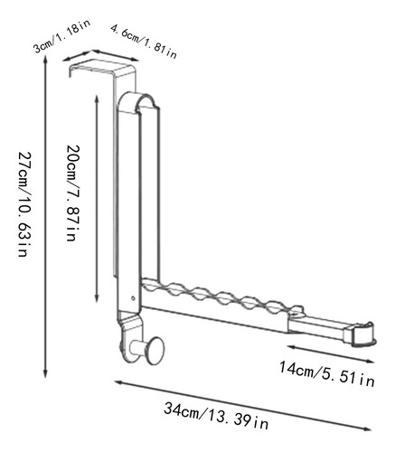 Gancho Para Colgar Toallas Sobre Gancho De 4,6 Cm De Ancho