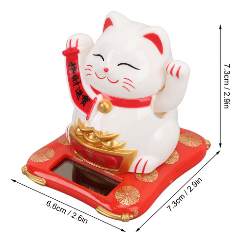 Brazo De Energía Solar Lucky Waving Cat Fortune Plastic