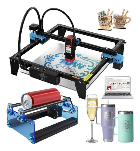 Tts-10 Pro-máquina Grabadora Láser 90w Y Rodillo Y Software