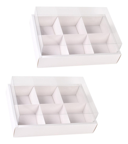 Cajas De Panadería Elegantes 6 Inserto De Rejilla Blanco