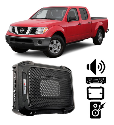 Caixa Som Nissan Frontier 2008 A 2013 350w Rms Amplificada