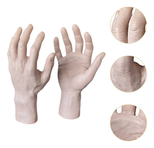 2 Manos Falsas De Halloween Con Simulación De Mano Masculina