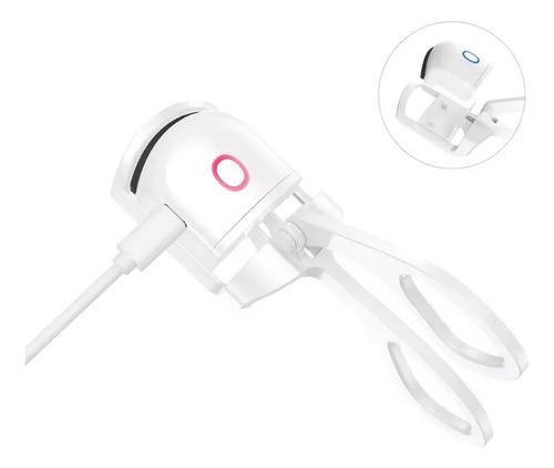 Rizador De Pestañas Eléctrico De Larga Duración Carga Usb Color Blanco
