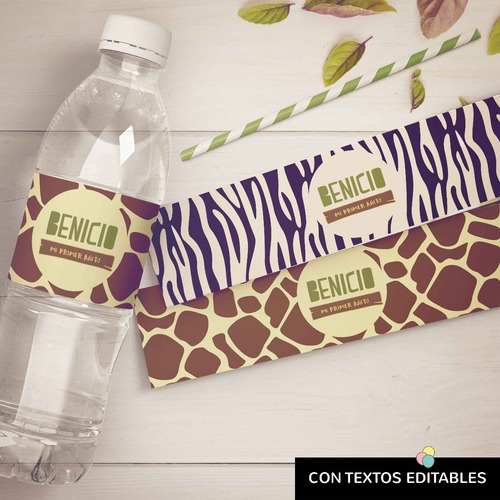 Imagen 5 de 10 de Kit Imprimible Animales De La Selva Jungla Safari Editable