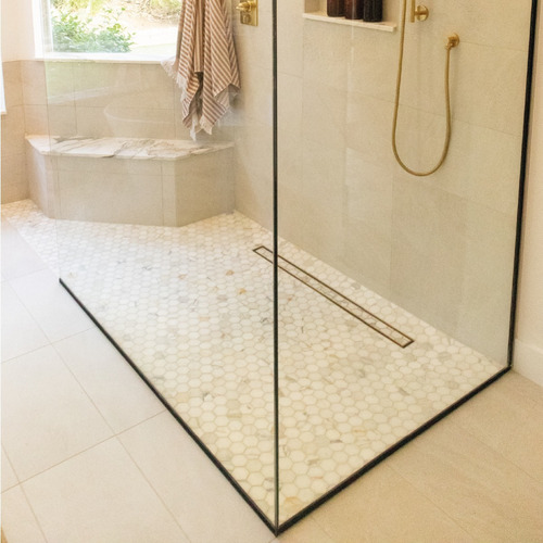 Ralo Linear 90 Cm Aço Inox Tampa Invisível Oculto Retangular Box Banheiro Luxo Não É Pvc Dona D.cor