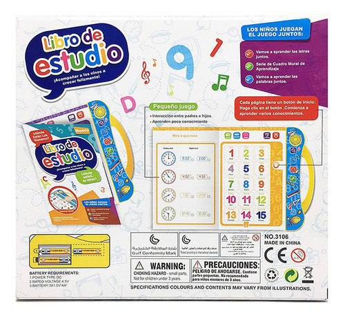 Libro De Aprendizaje Básico Con Sonido Para Niños Español