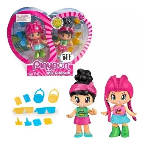 Pinypon Set 2 Muñecas Bff Best Friend Mejores Amigas