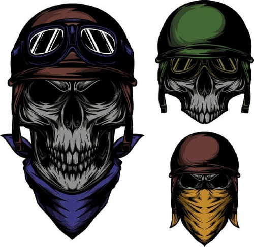 Vector Halloween Día De Muertos Cdr Calaveras Tatuajes V152